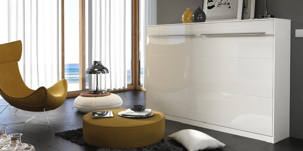 Smart concept 140 x 200 blank hvid vÃgseng vægsenge.dk